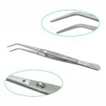 KJCDental Premium Self Locking Tweezer (Pack of 1pcs)