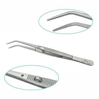 KJCDental Premium Self Locking Tweezer (Pack of 1pcs)